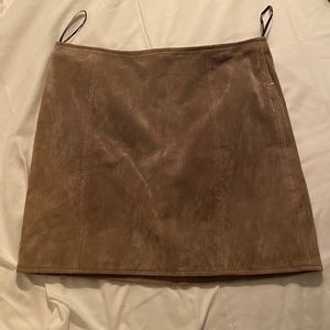 Blank NYC Taupe Suede Skirt